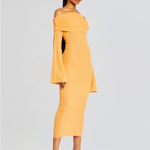 SER.O.YA Tallulah Midi Dress Papaya - Picture 8 of 10